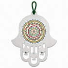 Bilingual Floral Home Blessing Stainless Steel Hamsa
