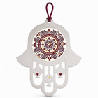 English Burgundy Home Blessing Stainless Steel Hamsa