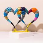 United Hearts Enamel Sculpture