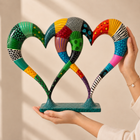Heartfelt Connection Enamel Sculpture