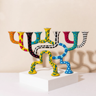 Arc Mosaic Hand-Painted Enamel Menorah