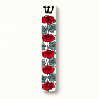 Customized Poppy Floral Mezuzah Case