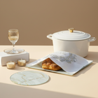 Elegant Shabbat Table Set in Gold & White – Golden Harmony Series