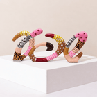 Hebrew Words Hand-Painted Enamel Art