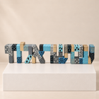 Hebrew Mosaic Typography Enamel Art