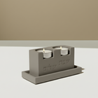 Shabbat Candle Holder Set with Elegant Concrete Tray – Urban Shabbat Series