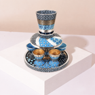 Hand-Painted Enamel Wine Serving Set