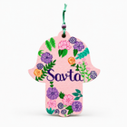 Personalized Hand-Painted Floral Hamsa