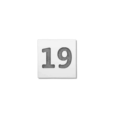 Family sign for a concrete door in clean white - model - Snow series  Door Sign + Number Sign