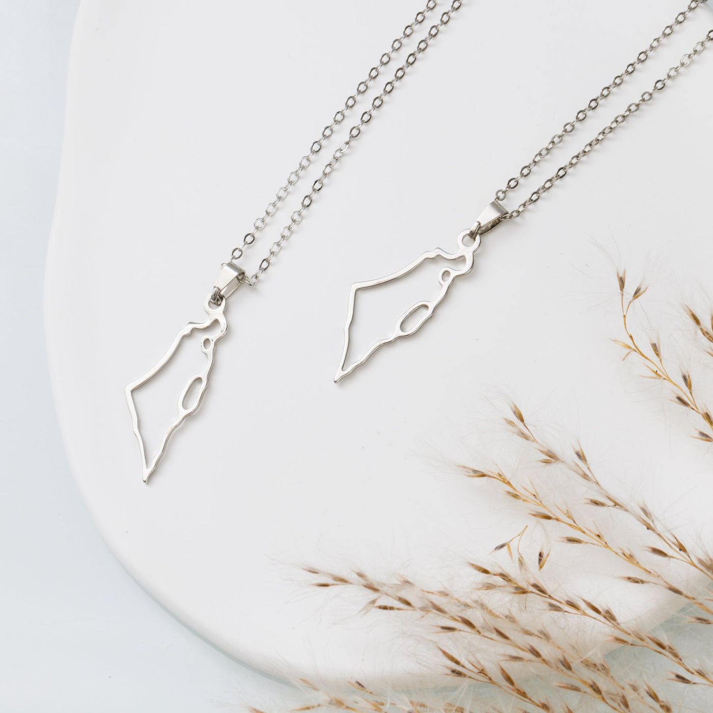Israel Map Necklace in a classic design - Michal