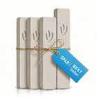 4 Mezuzah Case Set | 1 XL Entrance + 3 L Room Mezuzah Cases | Free Shipping [Street]