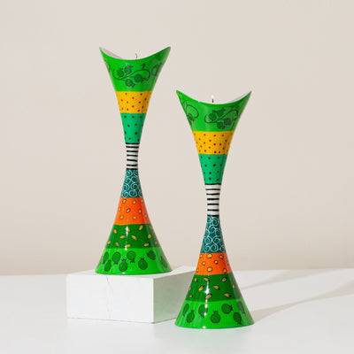 Modern Shabbat Candlesticks – Premium Curved Series 