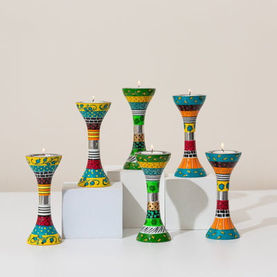 Shabbat Candle Holders – Handmade Aluminum Design for Shabbat – Premium Short Series 