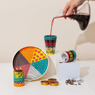 Handcrafted Havdalah Set with Colorful Enamel - Premium Series 