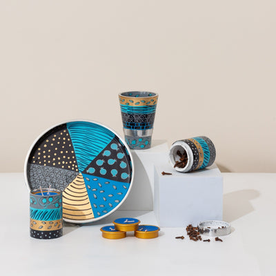 Handcrafted Havdalah Set with Colorful Enamel - Premium Series 