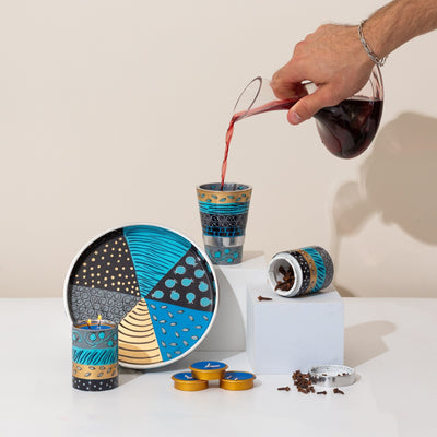 Handcrafted Havdalah Set with Colorful Enamel - Premium Series 