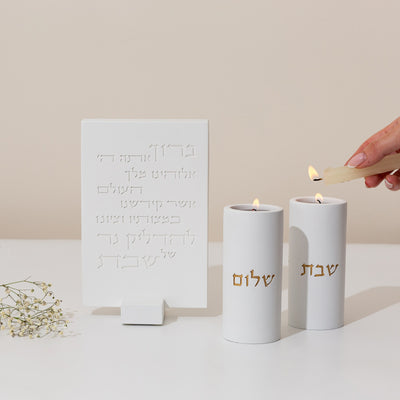 Luxurious Natural White Concrete Candle Lighting Blessing - Concrete