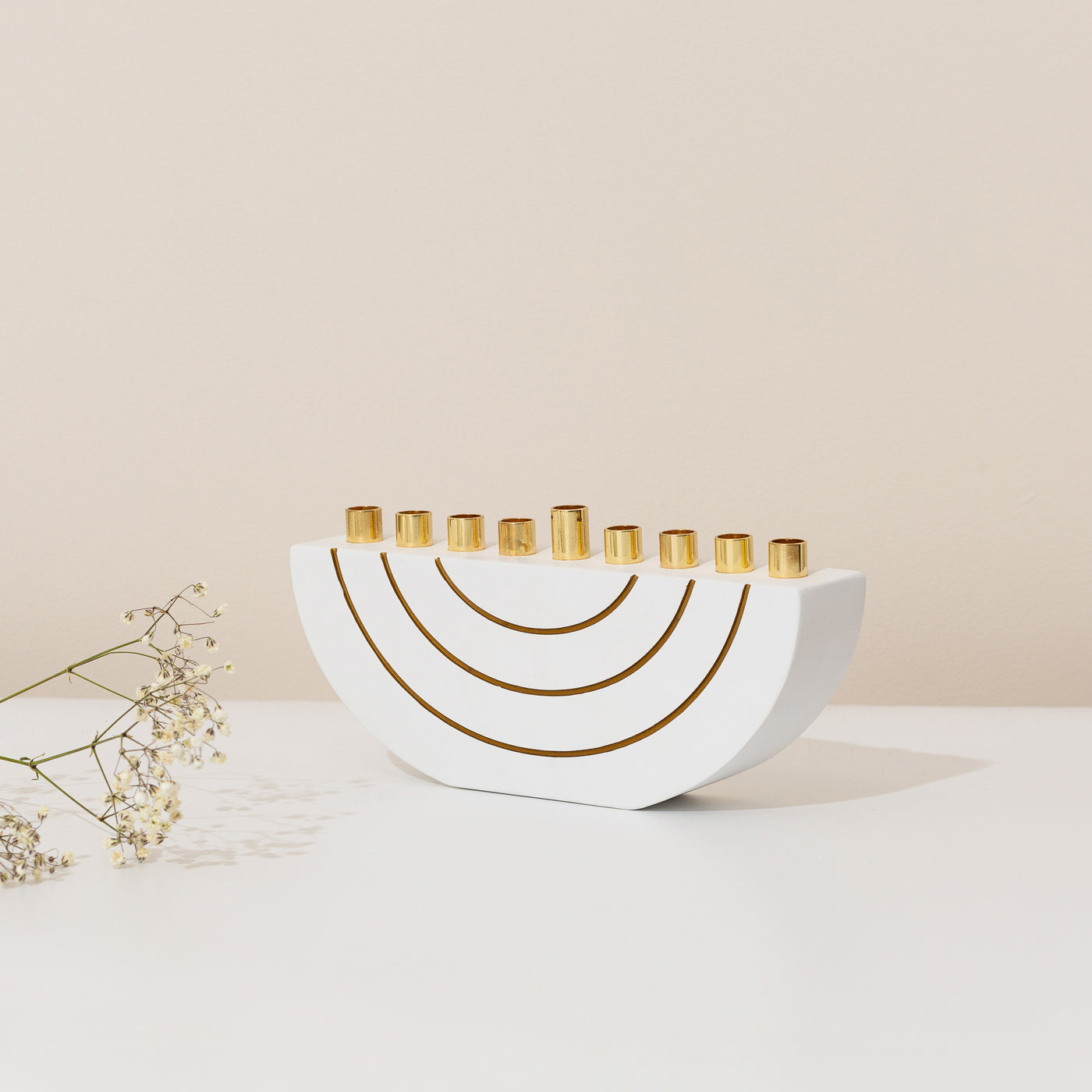 Modern Concrete Hanukkah Menorah - GLAM