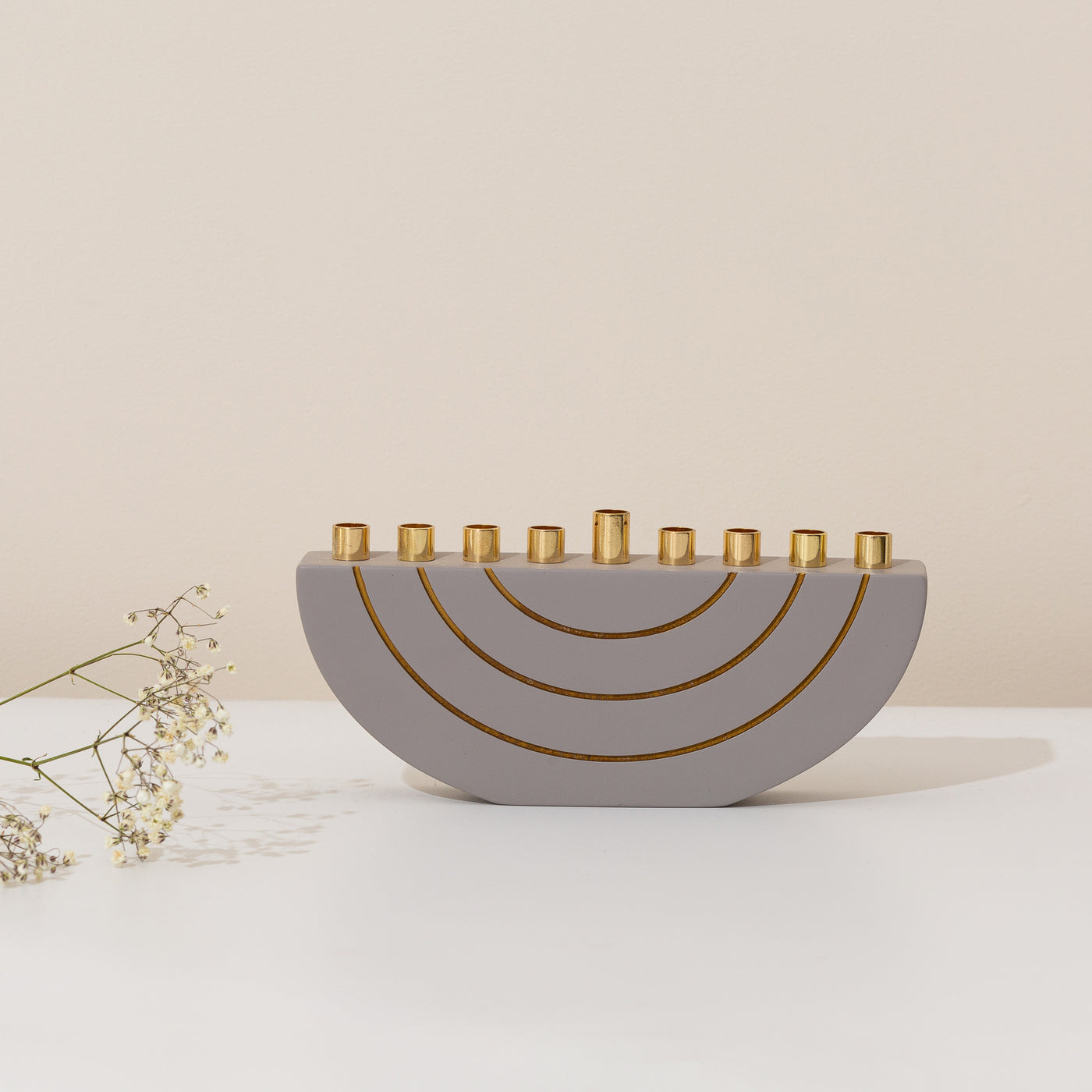 Modern Concrete Hanukkah Menorah - GLAM