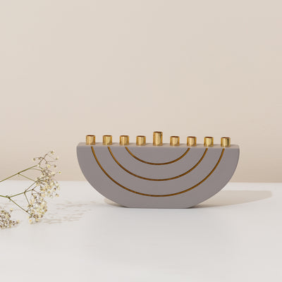 Clean Design Concrete Hanukkah Menorahs - GLAM