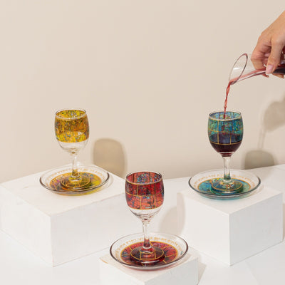 Traditional Glass Kiddush Cup – Chagall Glass Series 
