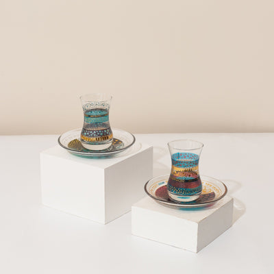 Luxury Jewish Ritual Glass with Silver and Colorful – – Glass & Colors Series