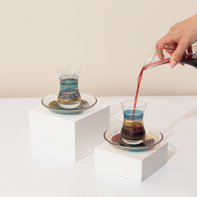 Luxury Jewish Ritual Glass with Silver and Colorful – – Glass & Colors Series