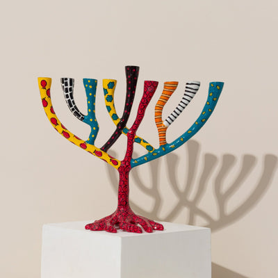 Handcrafted Aluminum Menorah - The Wild Tree Series