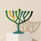 Luxury Handmade Painted Stainless Steel Menorah – The Wild Tree Series