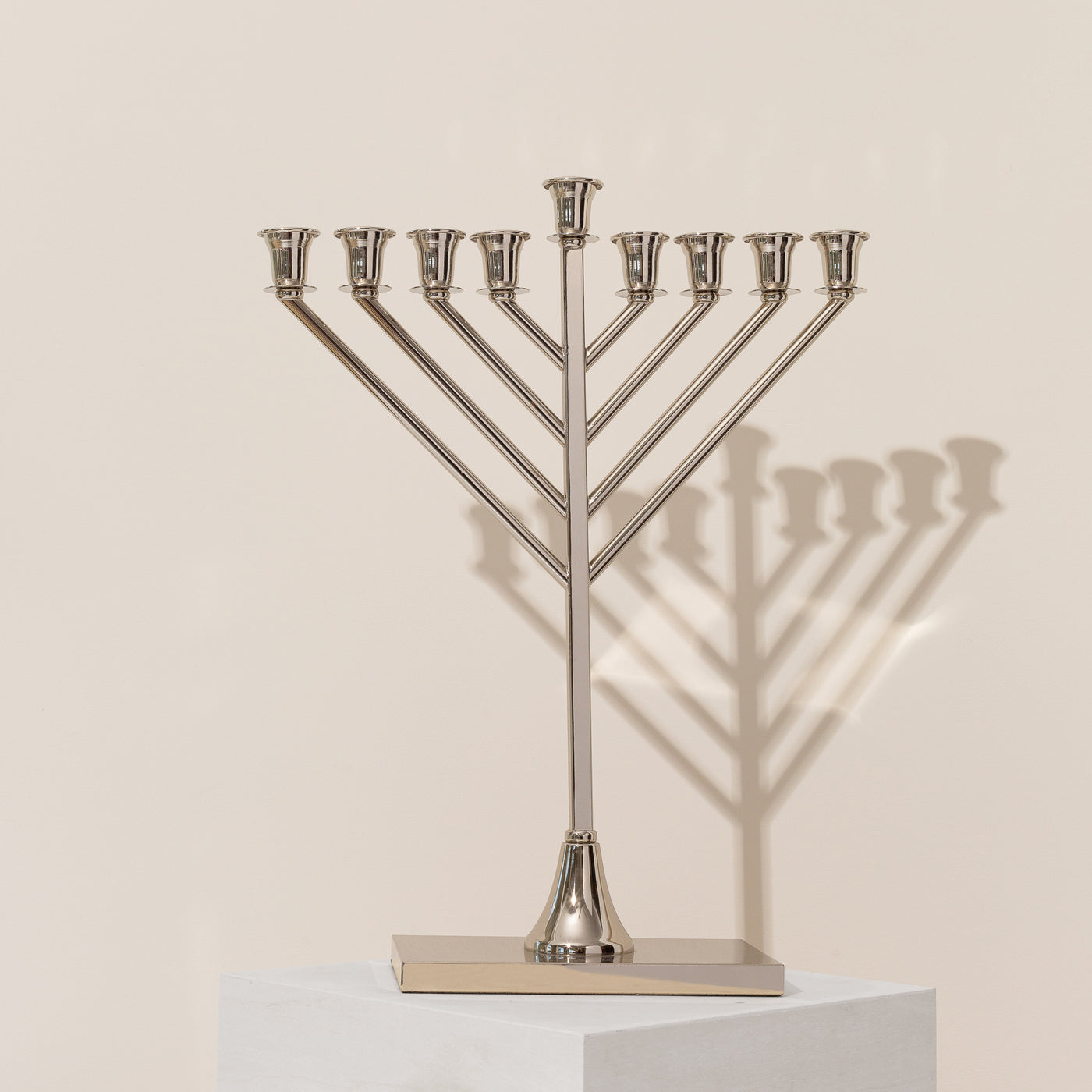 Gold-Plated Hanukkah Menorah - Jerusalem Temple