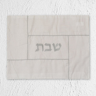 Luxurious Linen Challah Cover - Pure White