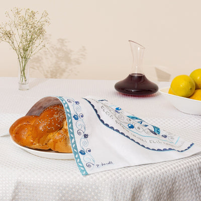 Shabbat Designer Bamboo Challah Cover - Star