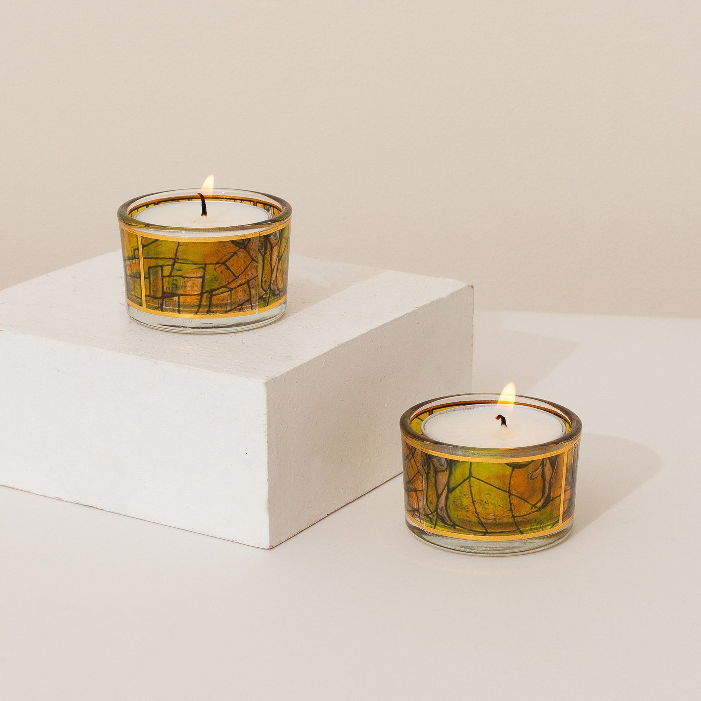 Colorful Shabbat Candle Holders – Glass Series