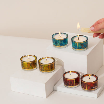 Colorful Shabbat Candle Holders – Glass Series