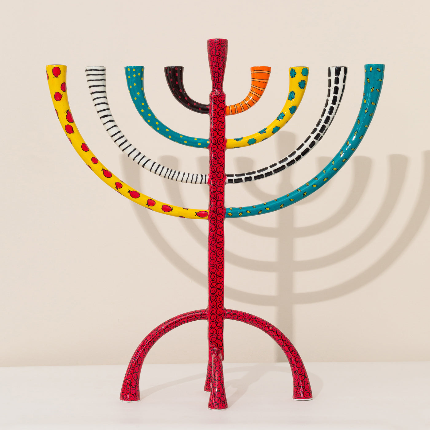 Large Enamel Hanukkah Menorah - The Classic Premium-XL