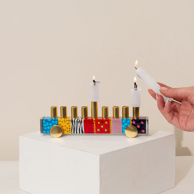 Handcrafted Enamel Children's Hanukkah Menorah - Kids Favorite