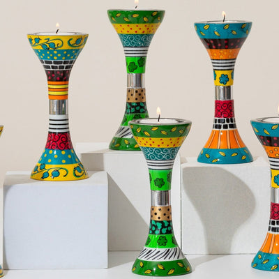Premium Shabbat Set with Green and Gold Accents – Green Garden Series
