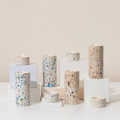 Handcrafted Shabbat Candlesticks – Terrazzo Series 