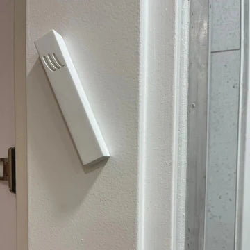 Handmade house sign made of clean white concrete with wooden lettering - HOUSE series (Copy)  Door Sign + Mezuzah Case