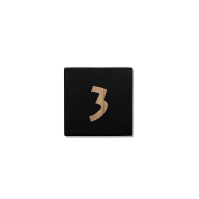 A custom-designed black concrete house entrance sign with wooden lettering - HOUSE series (Copy)  Door Sign + Number Sign