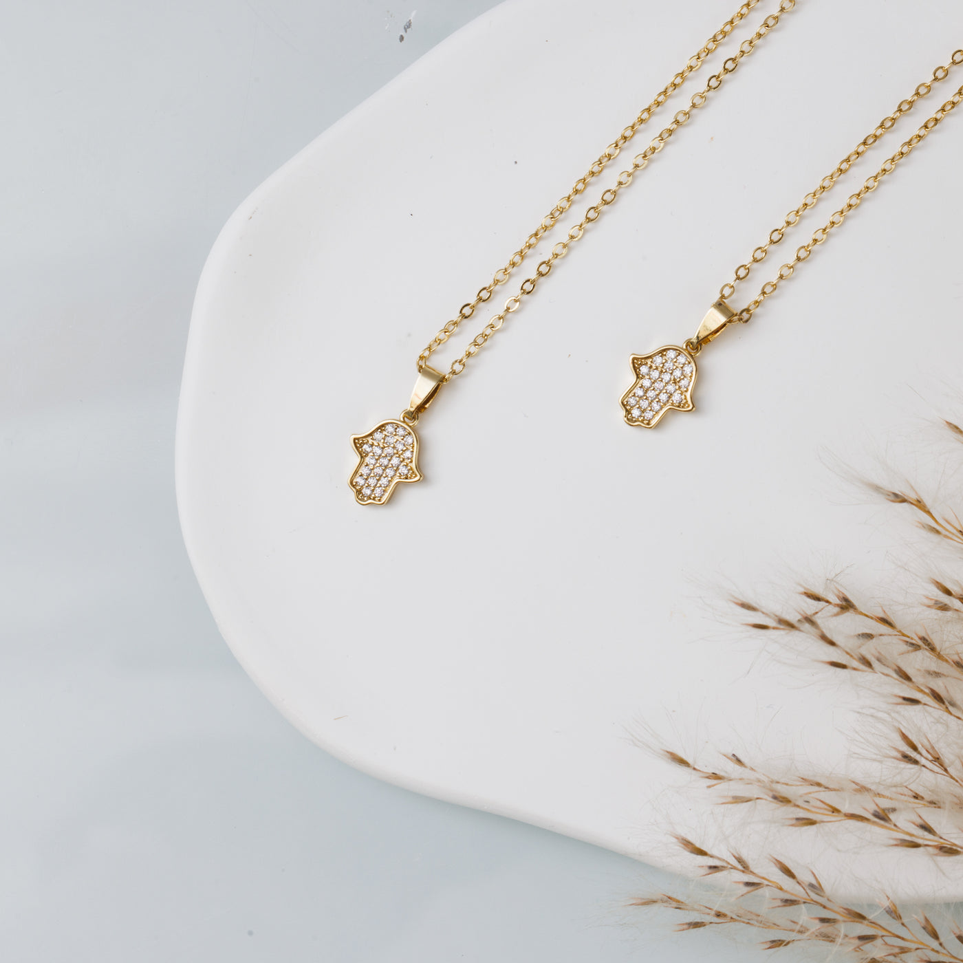 Hamsa Necklace with a Timeless Style - Naomi