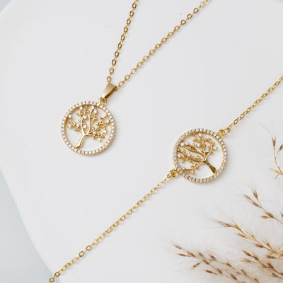 Tree of Life Necklace in Clean and Minimalist Design - Annie
