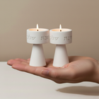 Modern Judaica Concrete Candle Holders – Solura Series