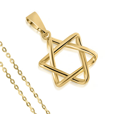 Star of David Necklace with Clean Lines - Debby