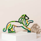 Handcrafted Colorful Lion Sculpture – Modern Aluminum Design – Leo Series