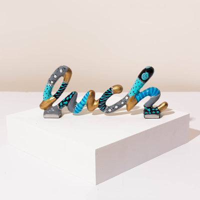 Handcrafted Art for Your Home – Blessed Series  Luck / Blue