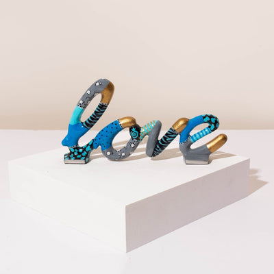 Inspirational ‘Blessed’ Handcrafted Wall Art – Blessed Series  Love / Blue