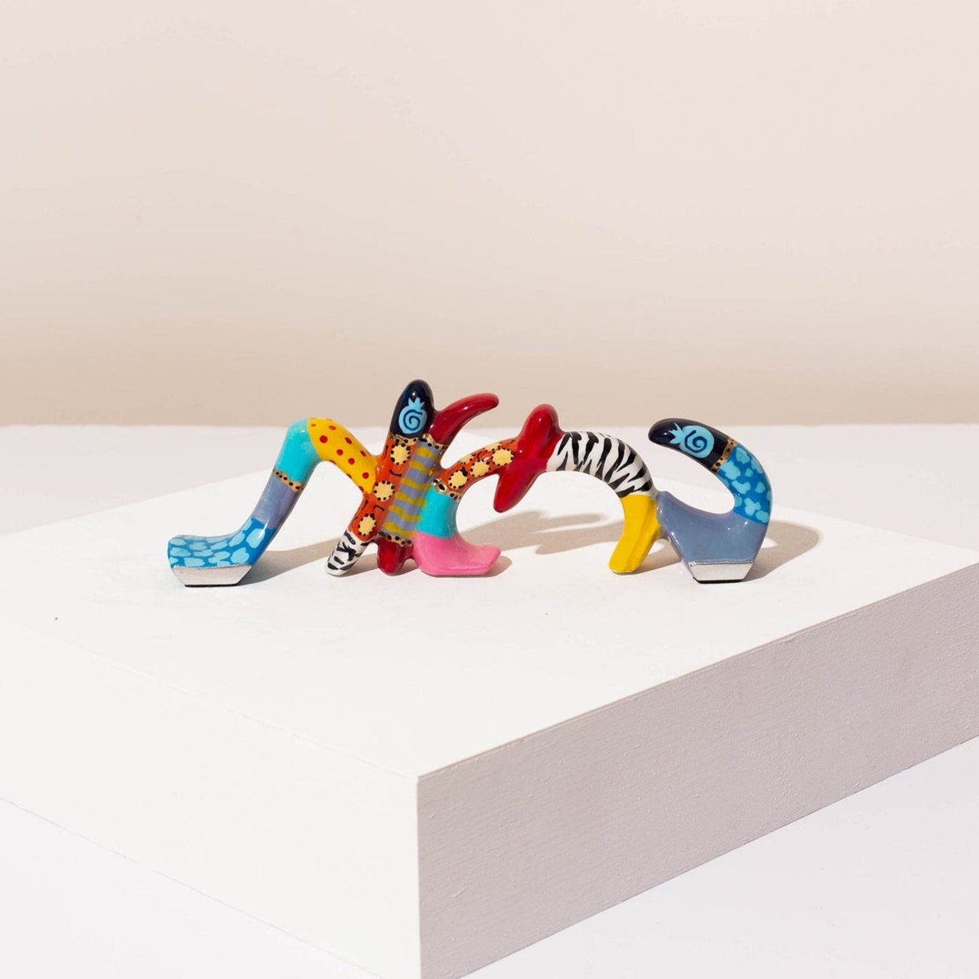 Colorful Hand-Painted ‘Blessed’ Word Stand - Blessed Series  Health