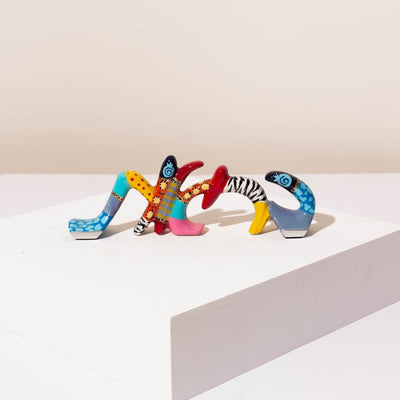 Colorful Hand-Painted ‘Blessed’ Word Stand - Blessed Series  Health