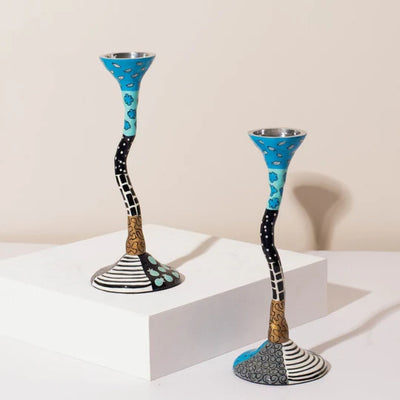 Colorful Premium Candle holders – Loopy Series  32x20 (XL) / Blue